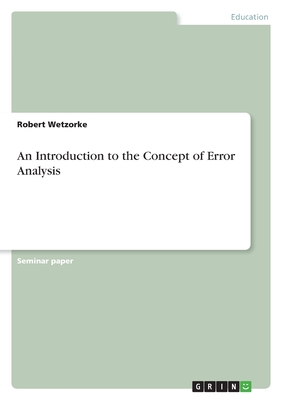 An Introduction to the Concept of Error Analysis-cover