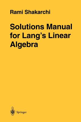Solutions Manual for Lang's Linear Algebra-cover