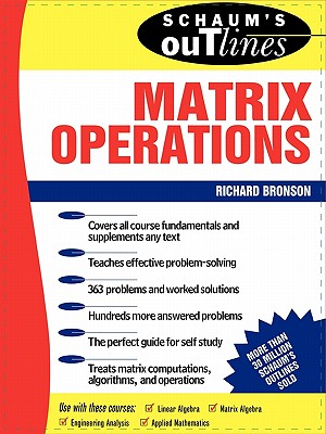 Schaum's Outline of Matrix Operations-cover