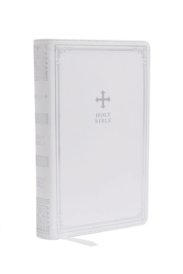 Nrsv, Catholic Bible, Gift Edition, Leathersoft, White, Comfort Print: Holy Bible-cover
