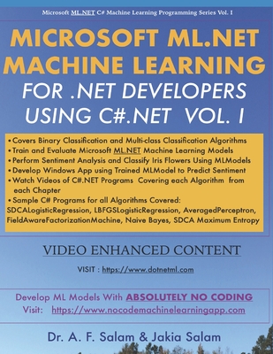 Microsoft ML.Net Machine Learning for .Net Developers Using C#.Net-cover