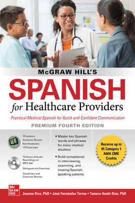 McGraw Hill's Spanish for Healthcare Providers (with MP3 Disk), Premium Fourth Edition-cover