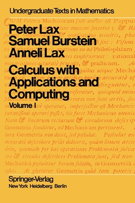 Calculus with Applications and Computing: Volume 1-cover