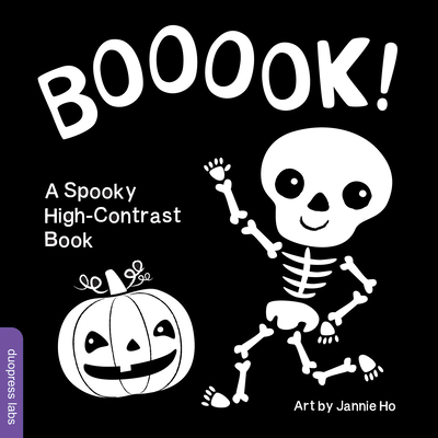 Booook! a Spooky High-Contrast Book: A High-Contrast Board Book That Helps Visual Development in Newborns and Babies While Celebrating Halloween-cover