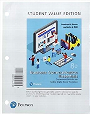Business Communication Essentials, Student Value Edition + 2019 Mylab Business Communication with Pearson Etext -- Access Card Package [With Access Co-cover