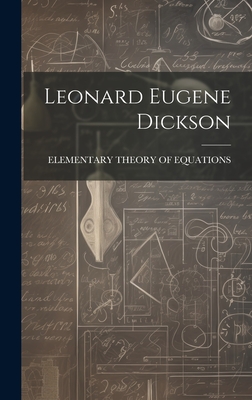 Leonard Eugene Dickson-cover