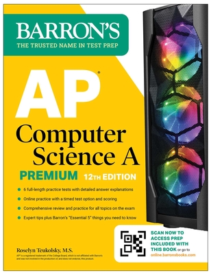 AP Computer Science a Premium, 12th Edition: Prep Book with 6 Practice Tests + Comprehensive Review + Online Practice-cover