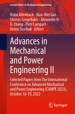 Advances in Mechanical and Power Engineering II: Selected Papers from the International Conference on Advanced Mechanical and Power Engineering (Campe-cover