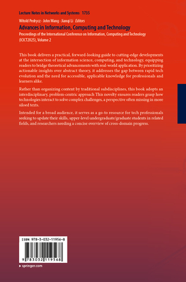 Advances in Information, Computing and Technology: Proceedings of the International Conference on Information, Computing and Technology (Icict2025), V-cover