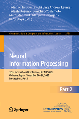 Neural Information Processing: 32nd International Conference, Iconip 2025, Okinawa, Japan, November 20-24, 2025, Proceedings, Part II-cover