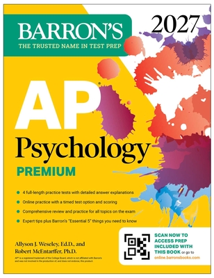 AP Psychology Premium, 2027: Prep Book with 4 Practice Tests + Comprehensive Review + Online Practice-cover