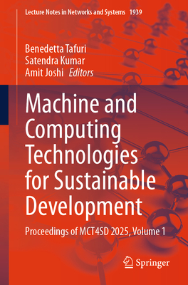 Machine and Computing Technologies for Sustainable Development: Proceedings of McT4sd 2025, Volume 1-cover