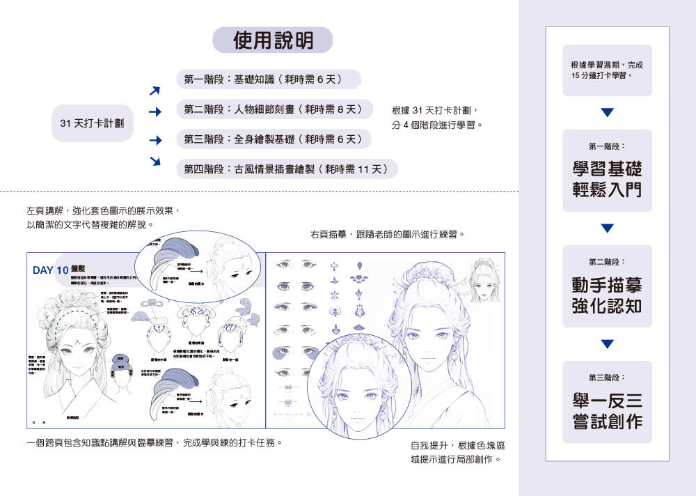 每天15分鐘描一描就會了 -- 古風動漫人物超神速繪畫本-preview-1