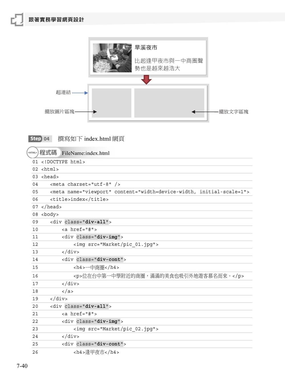 跟著實務學習 HTML、CSS、JavaScript、Bootstrap、jQuery 網頁設計 (含ITS HTML&CSS國際認證模擬試題)-preview-7