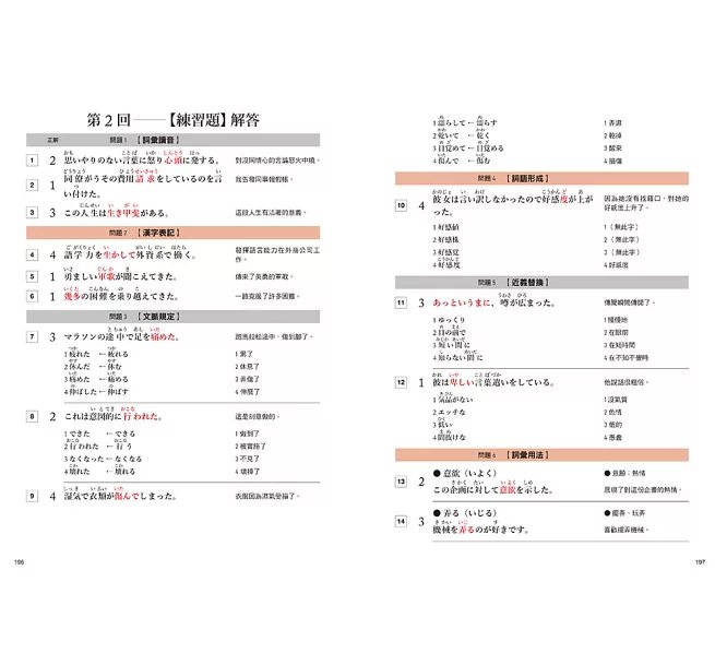 新日檢衝刺 N1 N2 必考單字 2000＋45 回【文字‧語彙】練習題＆解答-preview-7