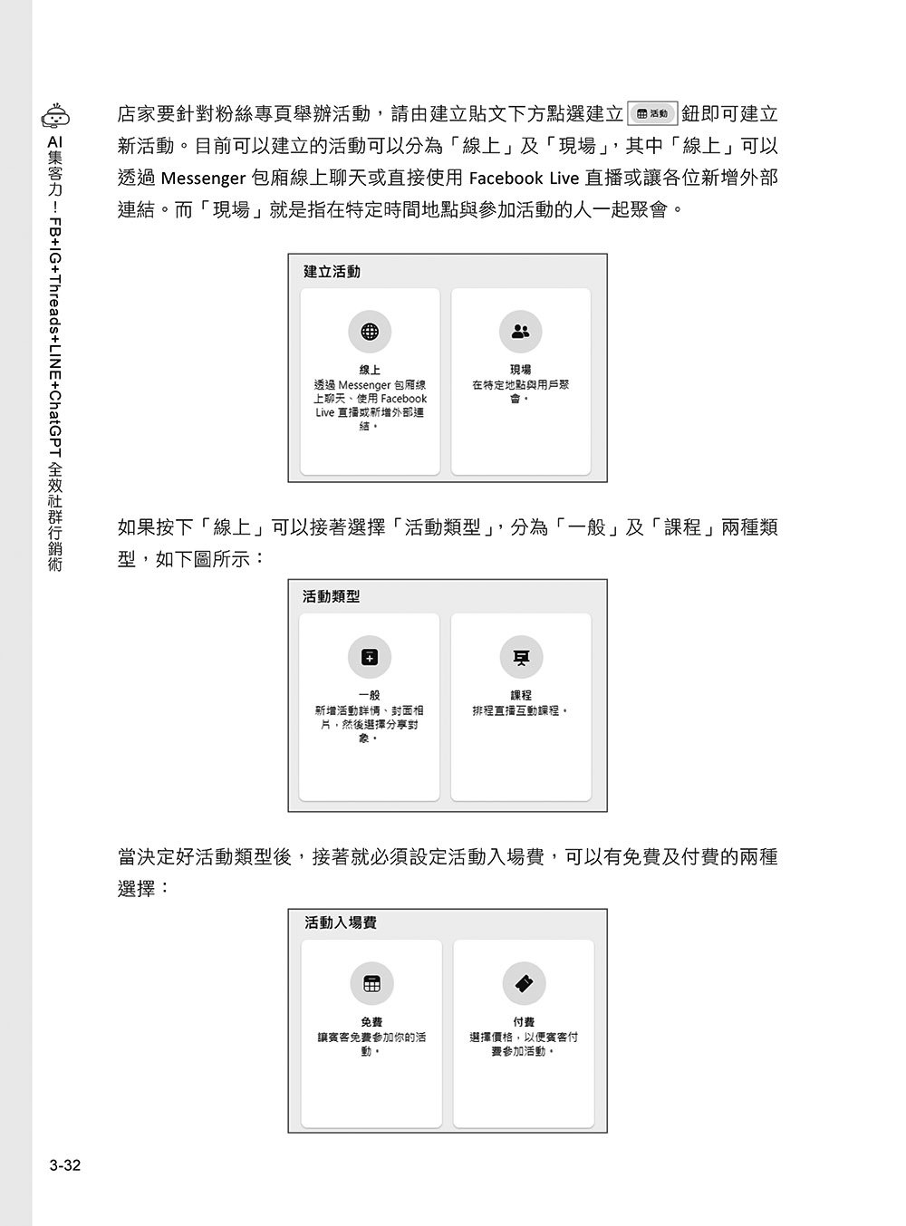 AI 集客力!FB + IG + Threads + LINE + ChatGPT 全效社群行銷術:掌握社群平台行銷宣傳訣竅,善用 AI 工具,以最小成本創造最大效益, 2/e-preview-3