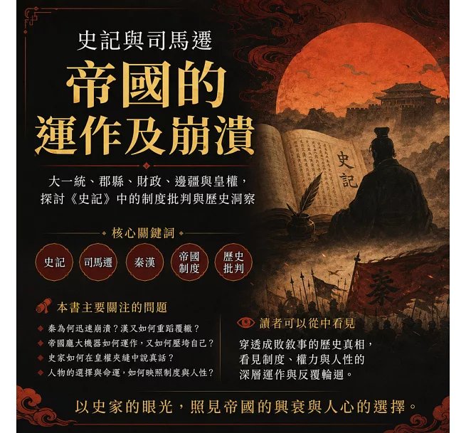 史記與司馬遷，帝國的運作及崩潰：大一統、郡縣、財政、邊疆與皇權，探討《史記》中的制度批判與歷史洞察-preview-2