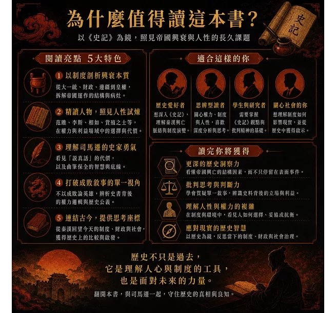 史記與司馬遷，帝國的運作及崩潰：大一統、郡縣、財政、邊疆與皇權，探討《史記》中的制度批判與歷史洞察-preview-5