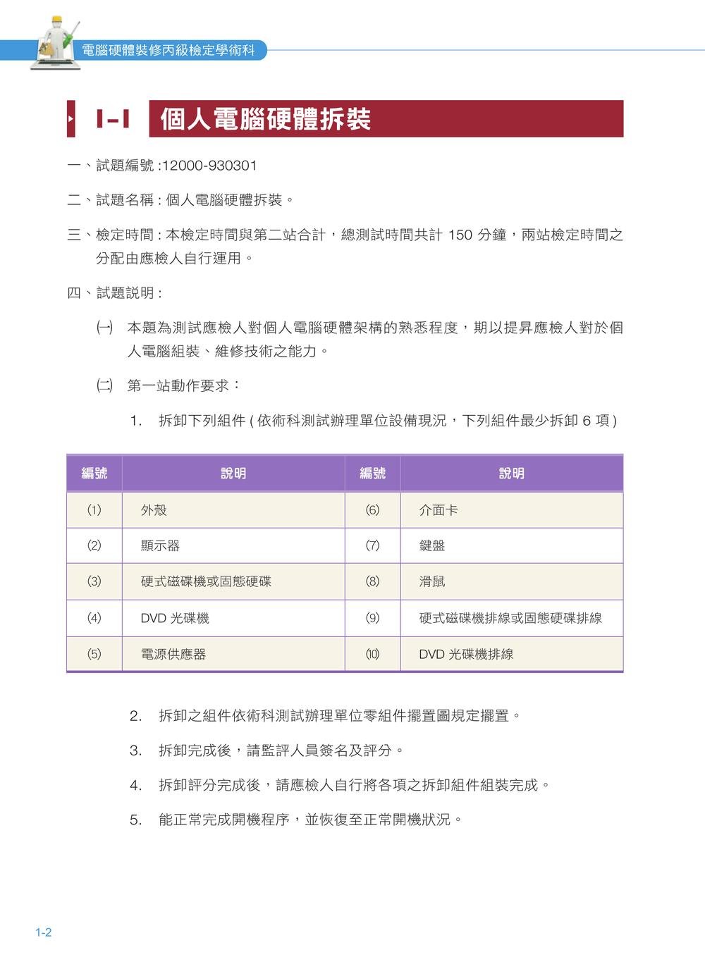 電腦硬體裝修丙級檢定學術科解題教本(第四版)|Windows 10 + Ubuntu 18 (116年起適用)-preview-1