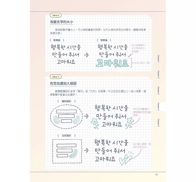 追星應援必備!超可愛手寫韓語 :從姓名板、求飯撒、粉絲信到手帳裝飾,收錄全方位粉絲金句與實際範例! (附描繪・手寫韓文練習本)-preview-9