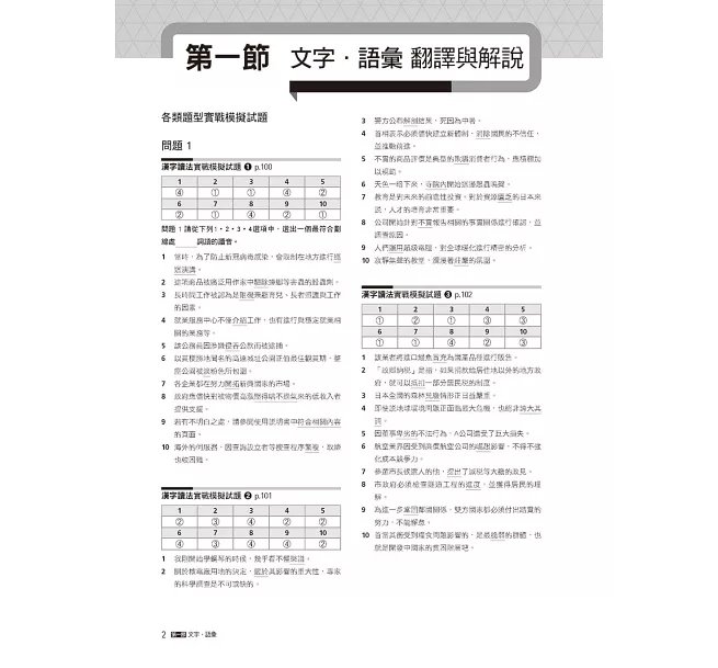 日語檢定JLPT N1題庫大全: 收錄歷年真正考過的單字、文法,1226最新趨勢練習題+2回實戰模擬考試!(雙書裝 + 附QR碼線上音檔隨刷隨聽)-preview-15