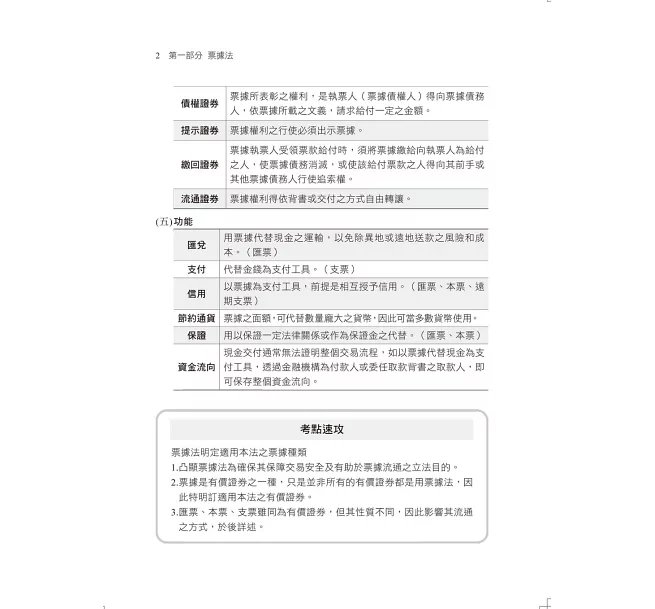 2026【100%對應命題重點！】金融基測考科2[票據法+銀行法]焦點速成：收錄金融基測+銀行新試題〔金融基測／銀行招考〕-preview-3