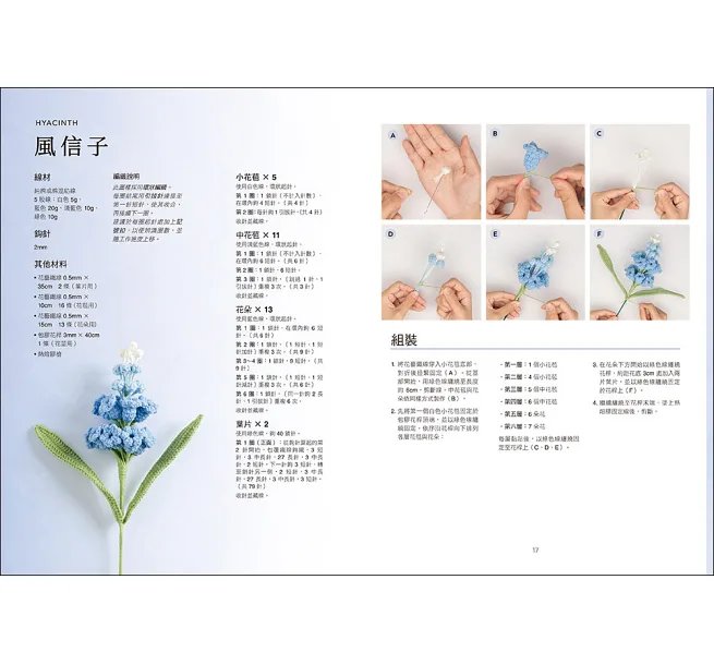 鉤織立體花束入門書:35款手作花卉與襯葉植物的鉤針編織圖案與技法全集-preview-3