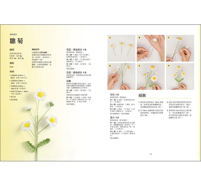 鉤織立體花束入門書:35款手作花卉與襯葉植物的鉤針編織圖案與技法全集-preview-5