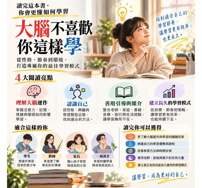 大腦不喜歡你這樣學:從性格、節奏到環境,打造專屬你的最佳學習模式-preview-5