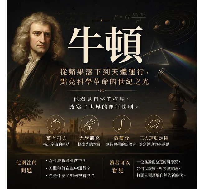 牛頓:從蘋果落下到天體運行,點亮科學革命的世紀之光-preview-2