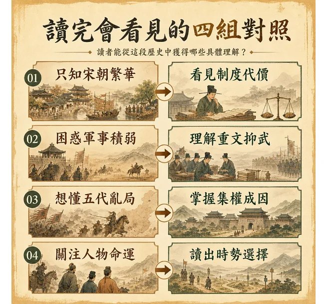 江山易主,五代十國與宋的那些人那些事:石敬瑭、李存勗、趙匡胤、李煜、岳飛、趙構……從五代十國到兩宋興亡,透過帝王、文臣與武將的命運,看繁華盛世背後的人事無常-preview-5