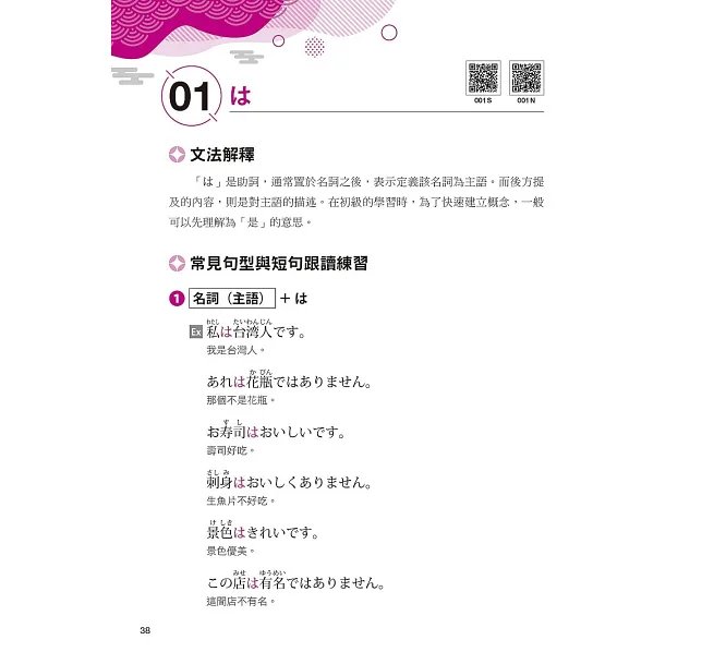 跟讀學日檢文法 N5:用SHADOWING跟讀法,自然而然、快速掌握最高頻率N5文法試題!(附QR碼線上音檔隨刷隨聽)-preview-3