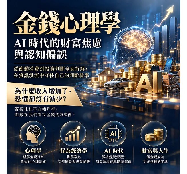 金錢心理學，AI時代的財富焦慮與認知偏誤：風險思維×行為觀察×選擇自主，從衝動消費到投資判斷全面拆解，在資訊洪流中守住自己的判斷標準-preview-2