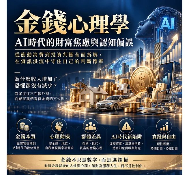金錢心理學，AI時代的財富焦慮與認知偏誤：風險思維×行為觀察×選擇自主，從衝動消費到投資判斷全面拆解，在資訊洪流中守住自己的判斷標準-preview-3