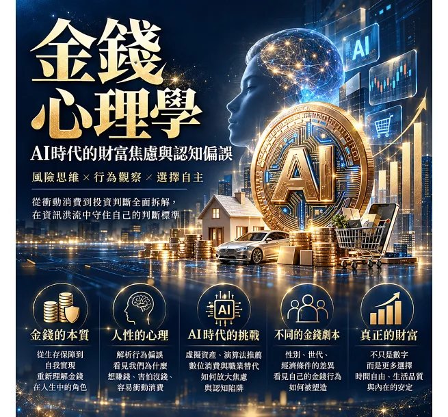 金錢心理學，AI時代的財富焦慮與認知偏誤：風險思維×行為觀察×選擇自主，從衝動消費到投資判斷全面拆解，在資訊洪流中守住自己的判斷標準-preview-4