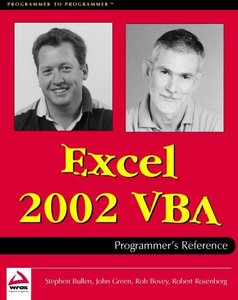 Excel 2002 VBA Programmer's Reference-cover