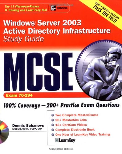MCSE Windows Server 2003 Active Directory Infrastructure Study Guide ...
