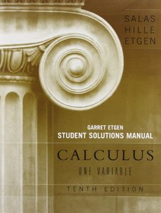 Calculus, Student Solutions Manual (Chapters 1 - 12): One and Several Variables, 10/e (Paperback)-cover