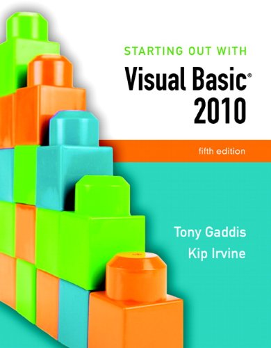 Starting Out With Visual Basic 2010 (5th Edition) | 天瓏網路書店