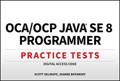 OCA / OCP Java SE 8 Programmer Practice Tests Digital Access Code-cover