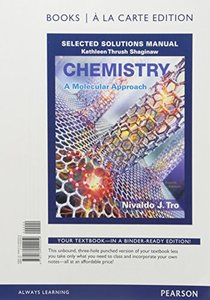 Chemistry: A Molecular Approach Selected Solutions Manual, Books a la Carte Edition-cover