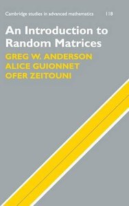 An Introduction to Random Matrices (Cambridge Studies in Advanced Mathematics)-cover