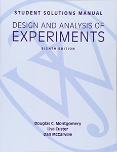 Student Solutions Manual Design and Analysis of Experiments, 8e Student Solutions Manual-cover