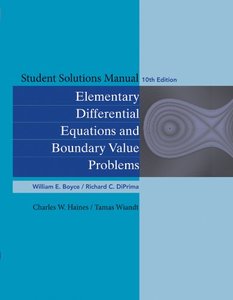 Student Solutions Manual to accompany Boyce Elementary Differential Equations 10e &amp; Elementary Differential Equations with Boundary Value Problems 10e-cover