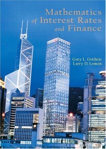 Mathematics of Interest Rates and Finance-cover