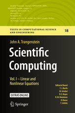 Scientific Computing: Vol. I - Linear and Nonlinear Equations-cover