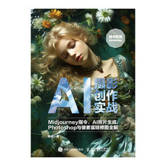 AI攝影創作實戰 Midjourney指令AI照片生成Photoshop與像素蛋糕修圖全解-cover
