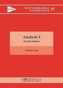 Analysis (1) (Hindustan Book Agency) 4th Edition-cover