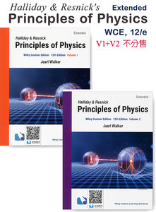 Halliday & Resnick Principles of Physics : Extended, WCE, 12/e V1+V2 (套書封膜不分售)-cover
