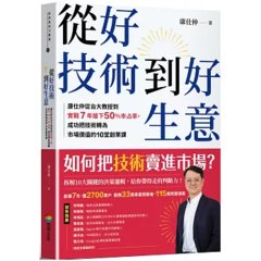 從好技術到好生意：康仕仲從台大教授到實戰7年搶下 50%市占率，成功把技術轉為市場價值的10堂創業課-cover